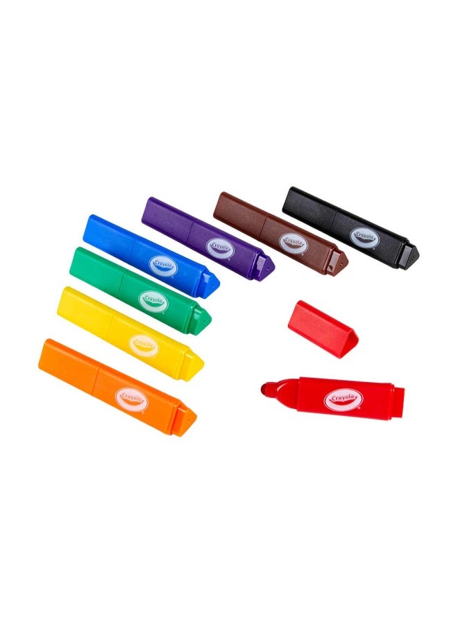 Crayola My First 8-Count Tripod Grip Washable Markers – Ergonomic Triangular Shape Toddler Markers for Early Writing Skill Development (Ages 24 Months+) - Image 5