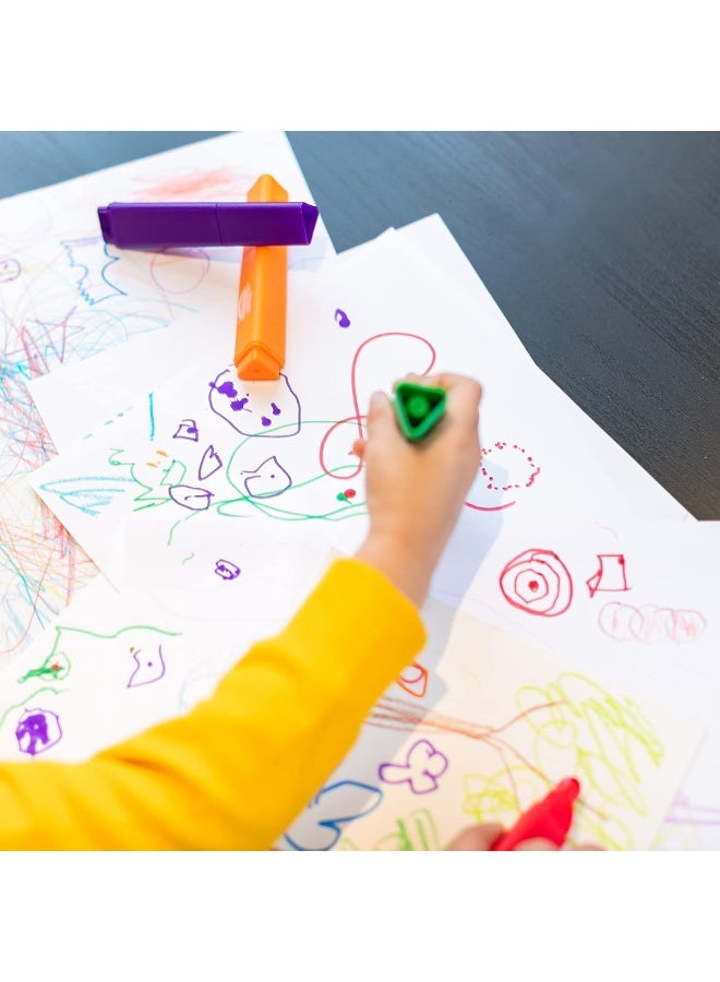 Crayola My First 8-Count Tripod Grip Washable Markers – Ergonomic Triangular Shape Toddler Markers for Early Writing Skill Development (Ages 24 Months+) - Image 4