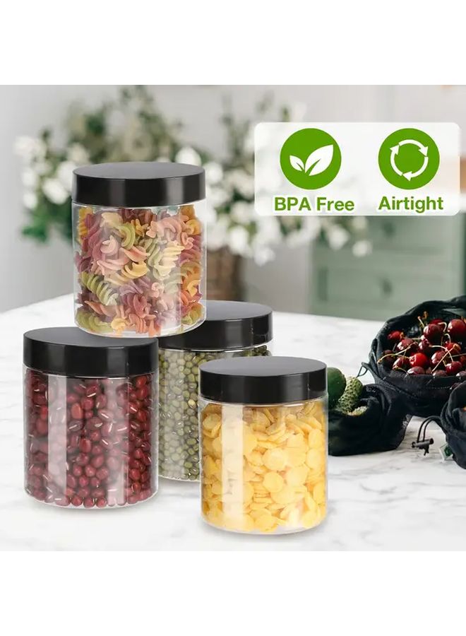 6pcs 8.5oz 250g Transparent Plastic Slime Storage Cans With Wide Opening Lids - Image 5