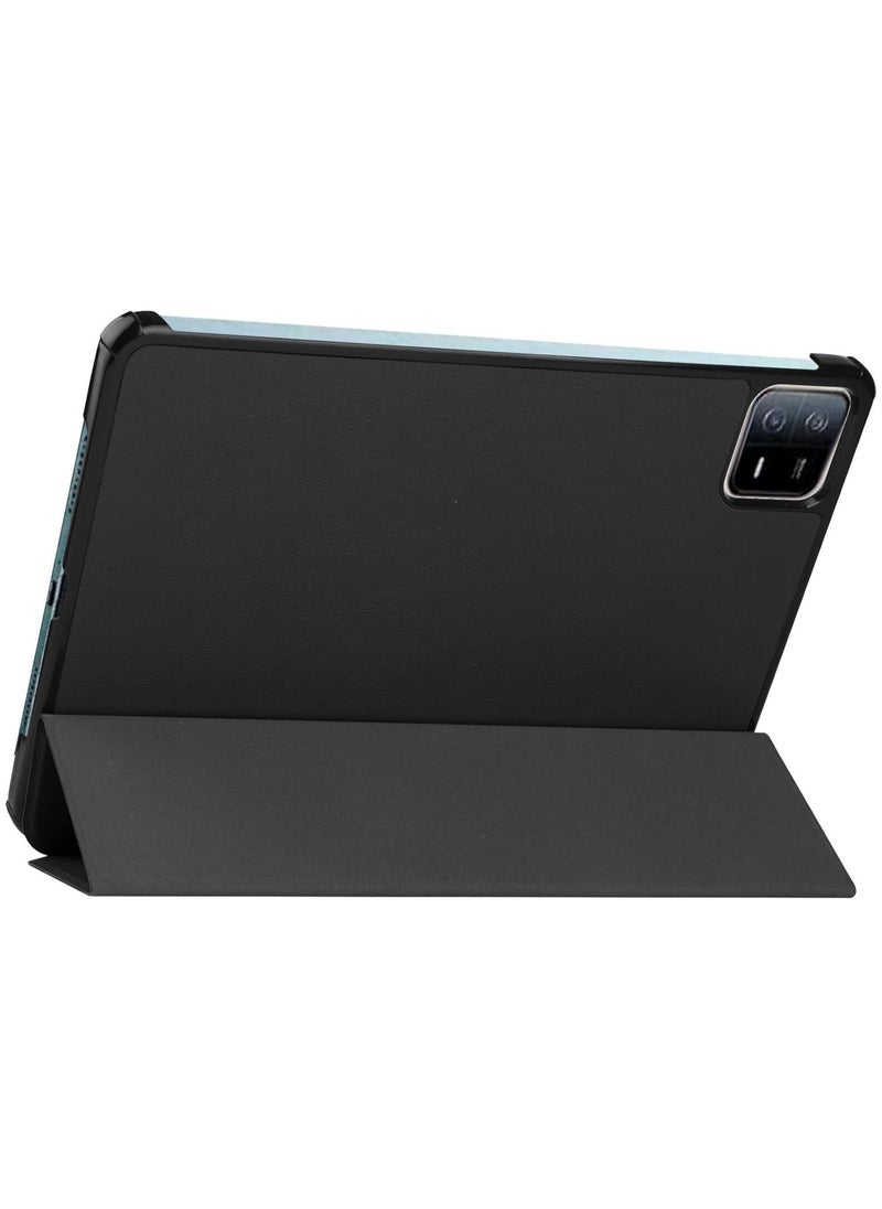 VKL حافظة Xiaomi Pad 6 / Xiaomi Pad 6 Pro 2023، غطاء صلب نحيف خفيف الوزن مع حامل ثلاثي الطي، مع غطاء حماية ذكي مضاد للخدش (حافظة، جرافيتي)  - Image 4