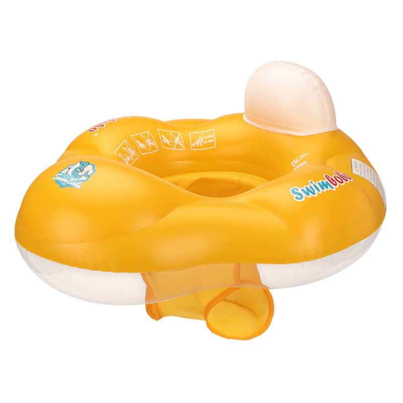 Swimbobo Cute Baby Pool Float Inflatable Baby Swim Float Baby Swimming Float Ring Toddler Pool Float for 2-6 Years Old Boys Girls Swim Trainer Float with Breathable Mesh Seat Mini Air Pump - Image 1