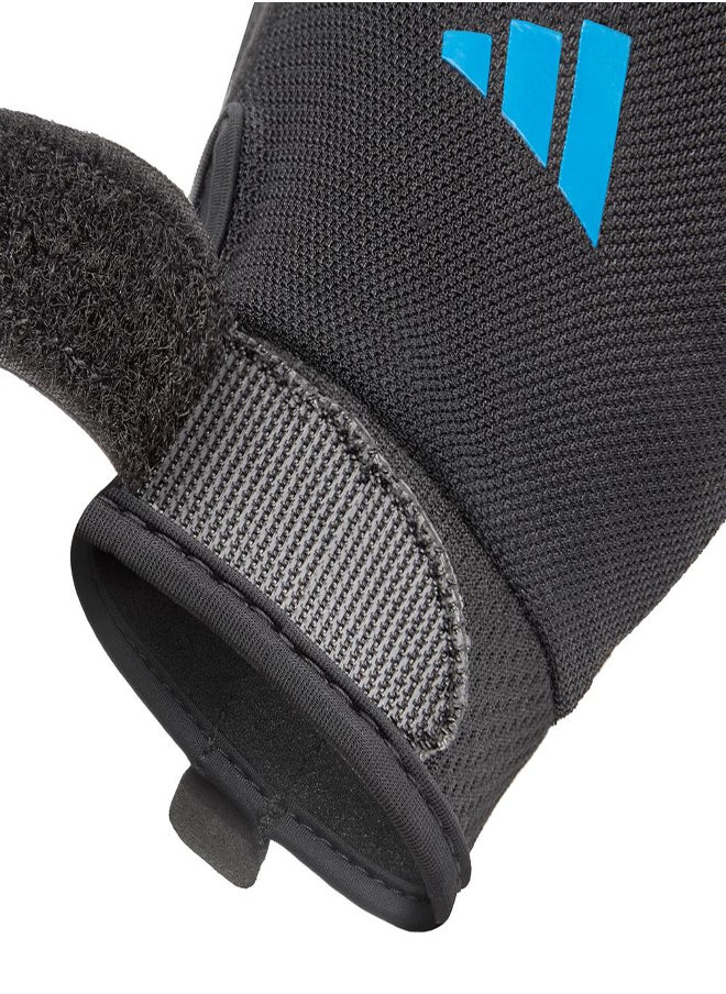 Adidas قفازات التدريب الأساسية - أزرق - مقاس متوسط  - Image 5