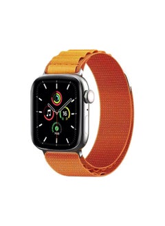 Generic Alpine Nylon Braided GT2 Watch Strap Loop For Apple Universal IWatch8 Ultra Watch Strap-Color:Orange Red-Specifications:42/44/45/46/49mm  - Image 1