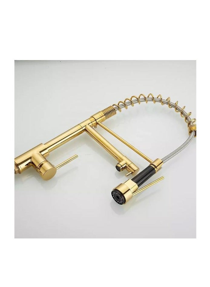 كواترو خلاط مطبخ ٢ مخرج نصف سوستة لون دهبي من شركة كواترو مصنوع من افضل الخامات واجمل الالوان - Image 2