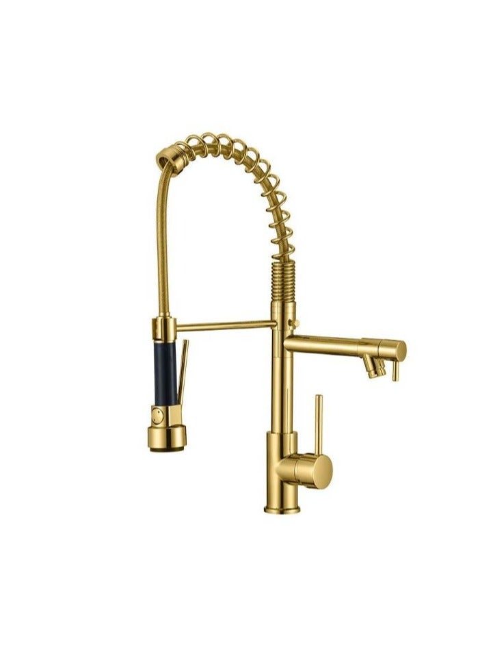 كواترو خلاط مطبخ ٢ مخرج نصف سوستة لون دهبي من شركة كواترو مصنوع من افضل الخامات واجمل الالوان - Image 3