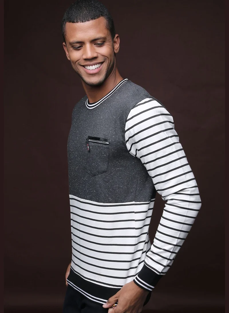 Campus Sutra Color block Sweatshirt