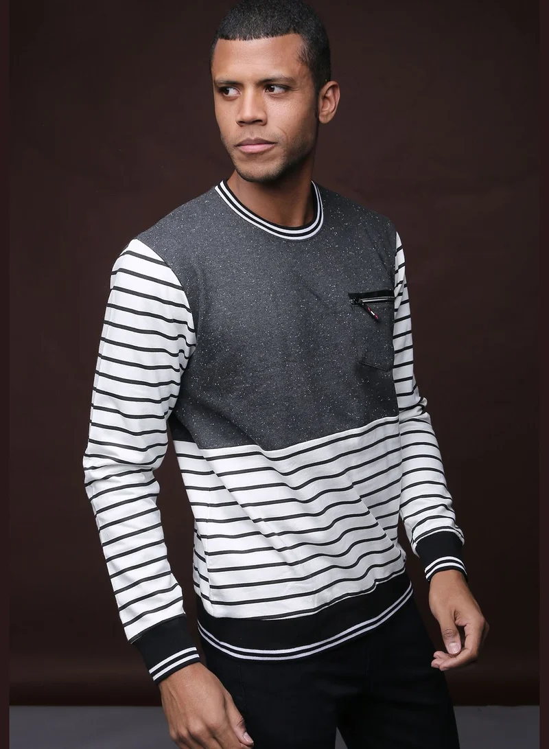 Campus Sutra Color block Sweatshirt