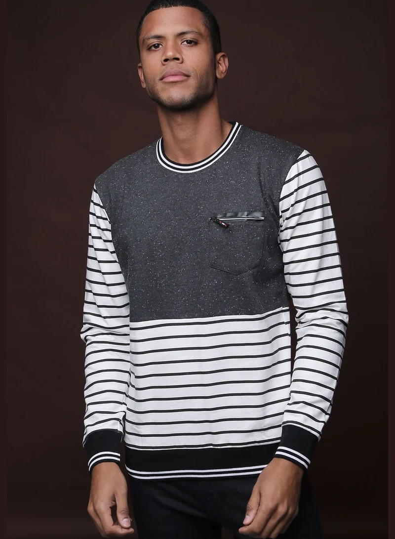 Campus Sutra Color block Sweatshirt