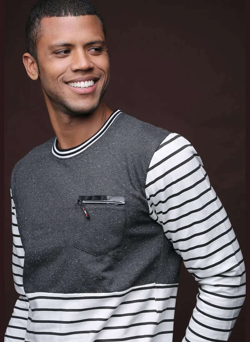 Campus Sutra Color block Sweatshirt