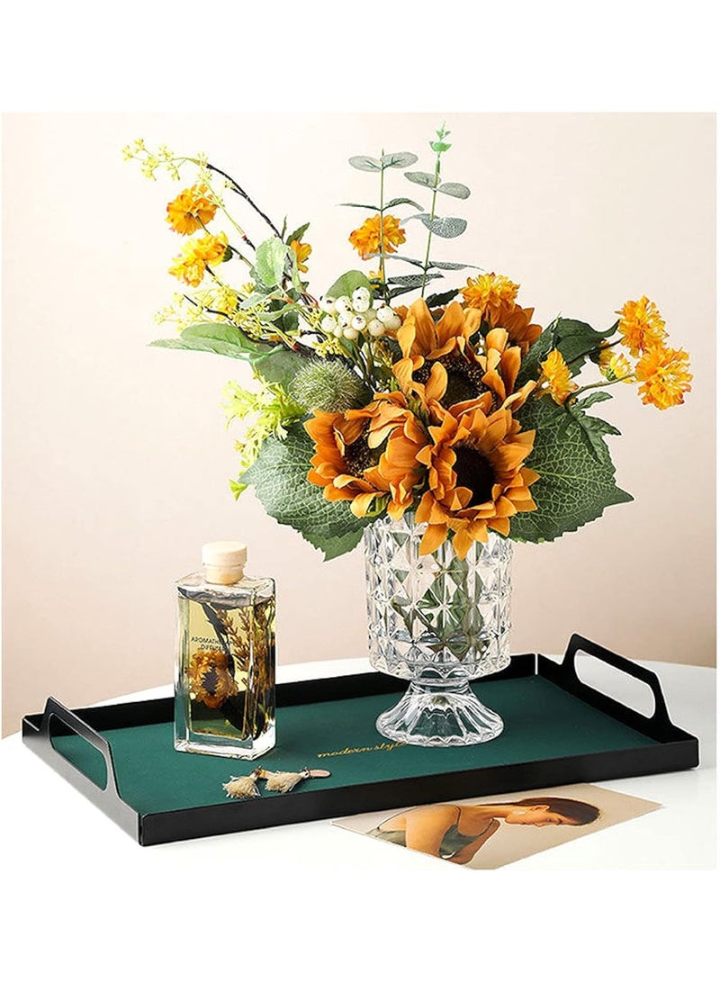 Home zone Large Clear Pedestal Vases for Centrepieces Crystal Glass Ribbed Footed Flower Vase Fluted Wide Unique Decorative Vase for Wedding Birthday Anniversary Events Table Décor - Image 3