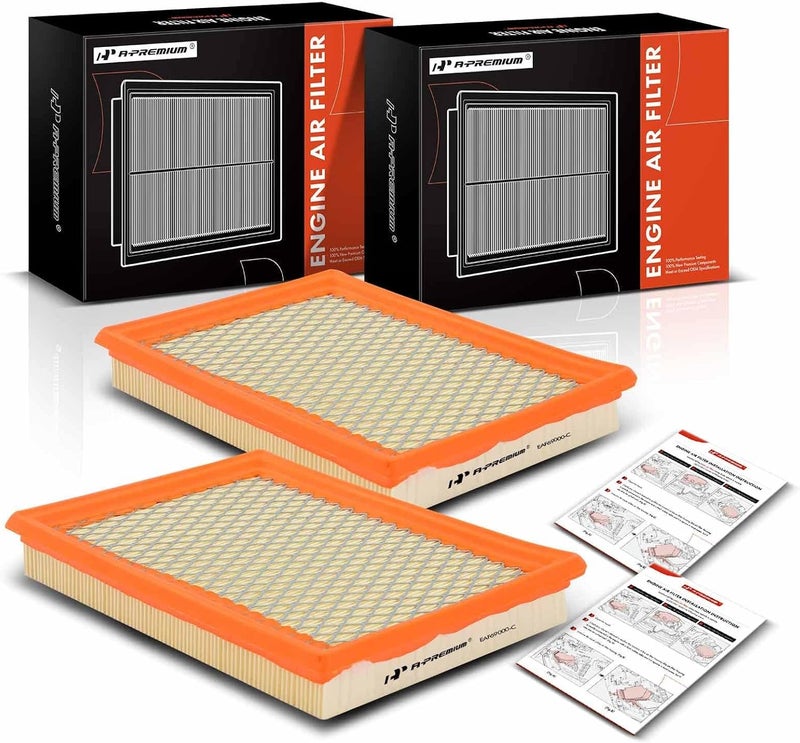 A-Premium 2-PC Engine Air Filter Compatible with Nissan & Infinit Models - Rogue, Sentra, 300ZX, Juke, FX35, FX37, FX50, M56, Q50, Q60, Q70, Q70L, QX70 All user affordable trusted quality - Image 1
