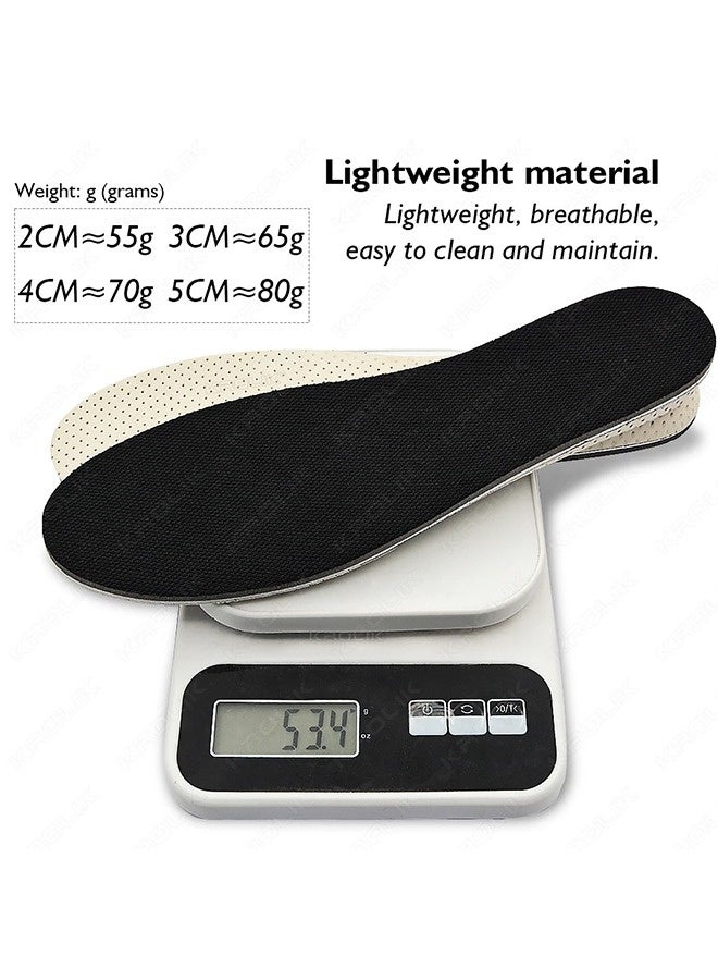1 Pair Height Increase Insoles,  Memory Foam Unisex Full-Length Invisible Heel Lift Inserts (2-4cm) - Image 4