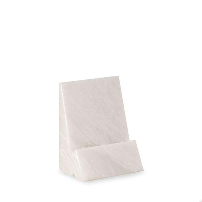 Bey-Berk White Marble Desktop Phone/Tablet Cradle with a Pass-Thru Hole for Charging Cable. - Image 3