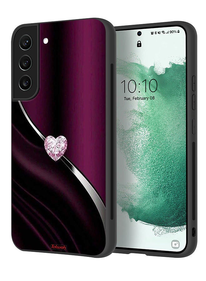 Tolwak Samsung Galaxy S22 Plus 5G Protective Case Cover Diamond Heart - Image 1