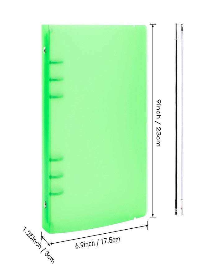 Briartw 3-Pack A5 6-Ring Binder Covers - Durable Polypropylene (PP) Storage Organizer - Compatible with 8x5.7inch Inserts,Page Protectors Pockets and Paper- Green Protective Shells for DIY Projects - Image 2