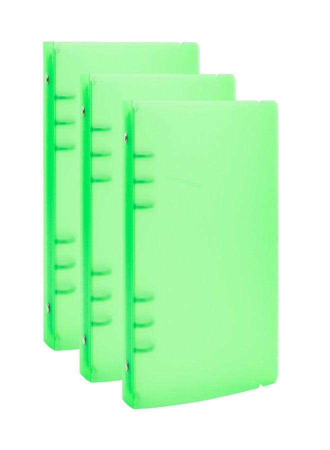 Briartw 3-Pack A5 6-Ring Binder Covers - Durable Polypropylene (PP) Storage Organizer - Compatible with 8x5.7inch Inserts,Page Protectors Pockets and Paper- Green Protective Shells for DIY Projects - Image 1