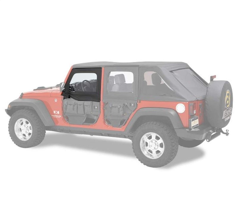 Bestop 5180535 Element Upper Fabric Doors for 20072018 for Wrangler JK 2DR4DR  Front - Image 2