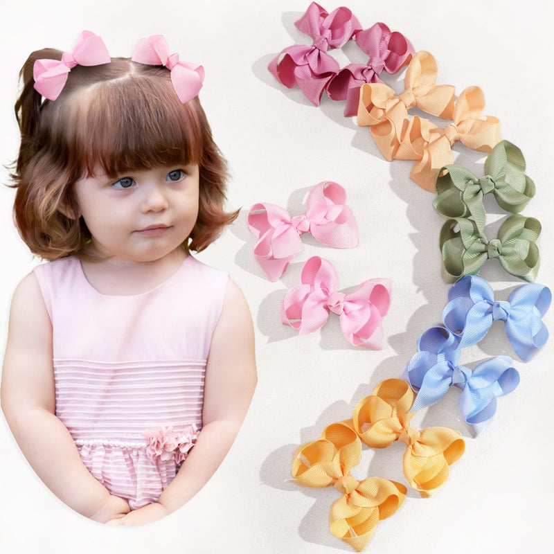 JOYOYO 20Pcs 3Inch Hair Bows for Girls Grosgrain Ribbon Bow Toddler Hair Accessories with Alligator Clips - Image 3