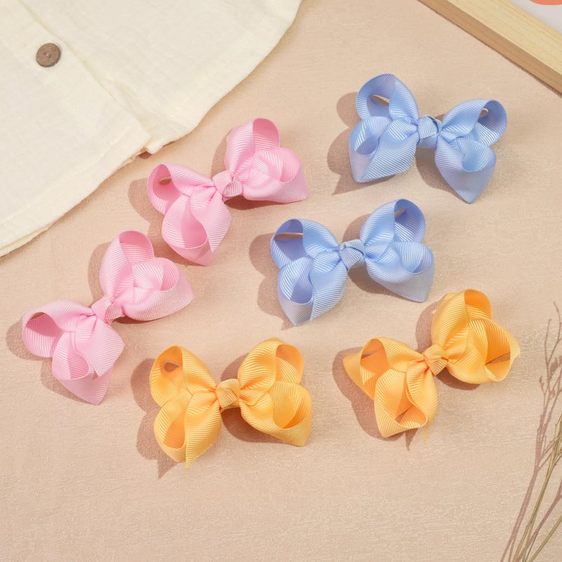 JOYOYO 20Pcs 3Inch Hair Bows for Girls Grosgrain Ribbon Bow Toddler Hair Accessories with Alligator Clips - Image 4