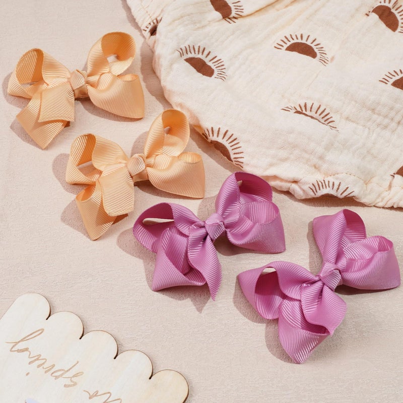 JOYOYO 20Pcs 3Inch Hair Bows for Girls Grosgrain Ribbon Bow Toddler Hair Accessories with Alligator Clips - Image 5
