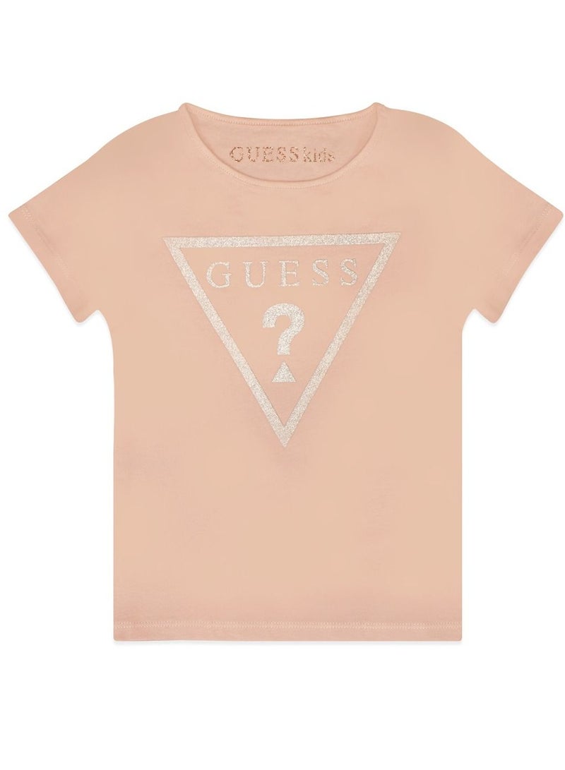 جس تيشرت جيس للبنات لون سيمون مع لوجو جيس فضي