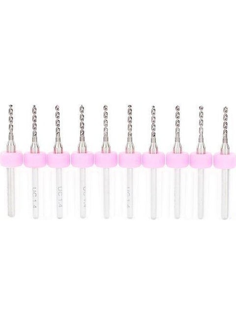 Pcb Micro Carbide CNC Drill Bit Set of 10 1.30MM Tungsten 18 Shank