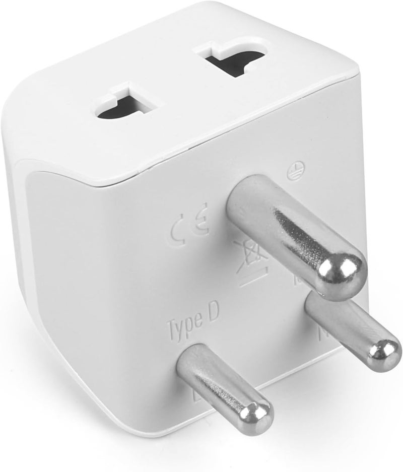 Ceptics 2 in 1 Plug Extension Socket, Type D Multiple Plug Socket, 3 Pin Multi Plug Socket - Dual Inputs for Computer, PC, Laptop, Phone - CE, RoHS, 3 Pack - Lifetime Limited Warranty - Image 2
