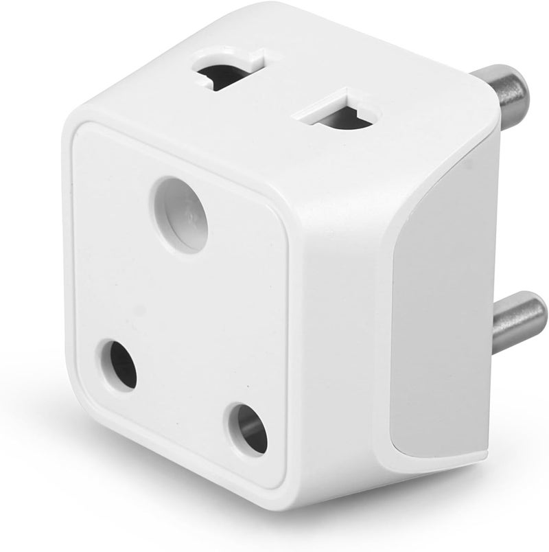Ceptics 2 in 1 Plug Extension Socket, Type D Multiple Plug Socket, 3 Pin Multi Plug Socket - Dual Inputs for Computer, PC, Laptop, Phone - CE, RoHS, 3 Pack - Lifetime Limited Warranty - Image 3