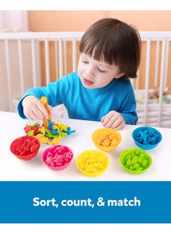 Coogam Coogam Counting Dinosaur Sorting Toy Set, Color Matching Classification Game, Montessori Fine Motor Skill Preschool Educational Montessori Learning Toys for 3 4 5 Years Old  - Image 4