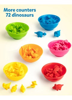 Coogam Coogam Counting Dinosaur Sorting Toy Set, Color Matching Classification Game, Montessori Fine Motor Skill Preschool Educational Montessori Learning Toys for 3 4 5 Years Old  - Image 3