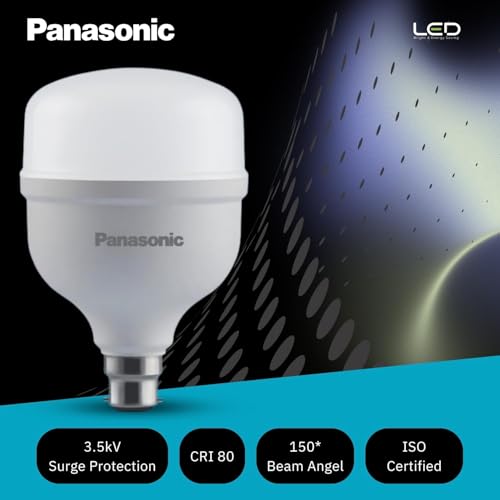 Panasonic 40W Dura Hyper Led Bulb, B22 High CRI & High Efficiency Bulb, High Wattage Bulb, 3.5kV Surge Protection, 25,000+ Burning Hrs Life, Cool Day Light (6500K-PBUM36407-4) - Image 3