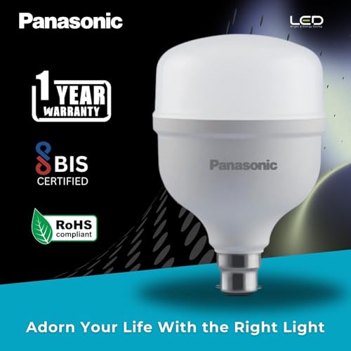 Panasonic 40W Dura Hyper Led Bulb, B22 High CRI & High Efficiency Bulb, High Wattage Bulb, 3.5kV Surge Protection, 25,000+ Burning Hrs Life, Cool Day Light (6500K-PBUM36407-4) - Image 2