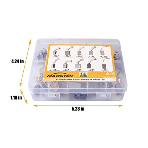MARSTEK 30Pcs 10 Sizes Electric Motor Carbon Brushes Replacement for Power Tool - Image 3