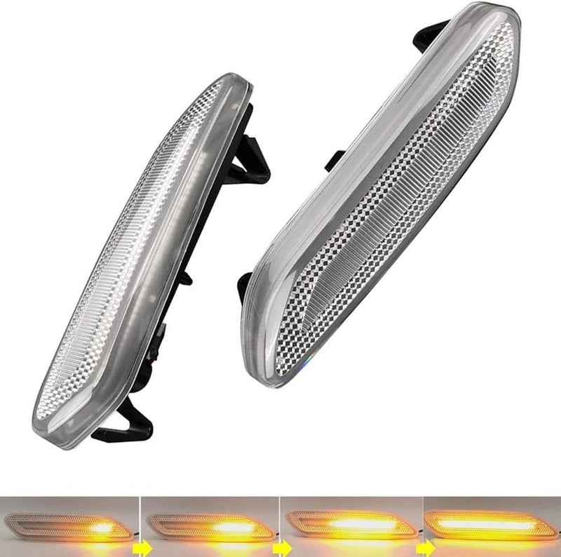 csslyzl Sequential LED Side Marker Light Turn Signal Blinker Lamp for Mini Cooper R60 R61 (2011-2016) - Clear Lens - Image 1