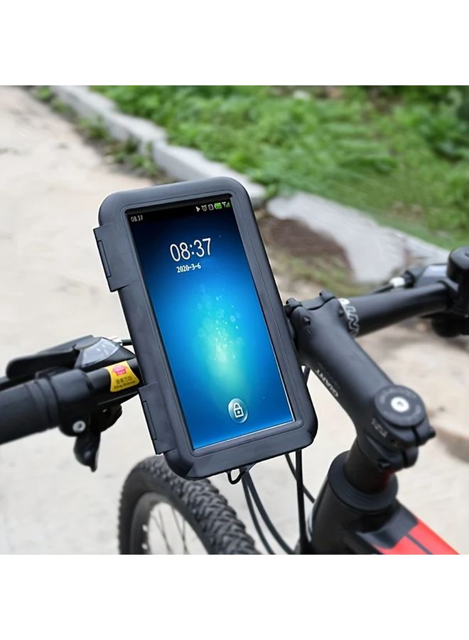 1 Piece Black 6 5 Inches Waterproof Motorcycle Bike Phone Holder Mount Adjustable Bracket - Image 3