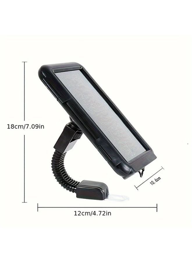 1 Piece Black 6 5 Inches Waterproof Motorcycle Bike Phone Holder Mount Adjustable Bracket - Image 4