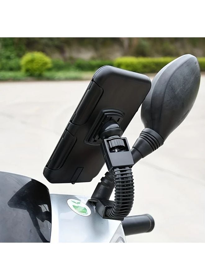 1 Piece Black 6 5 Inches Waterproof Motorcycle Bike Phone Holder Mount Adjustable Bracket - Image 5