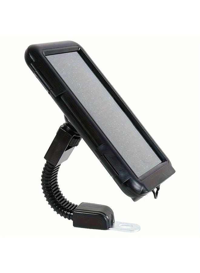 1 Piece Black 6 5 Inches Waterproof Motorcycle Bike Phone Holder Mount Adjustable Bracket - Image 1
