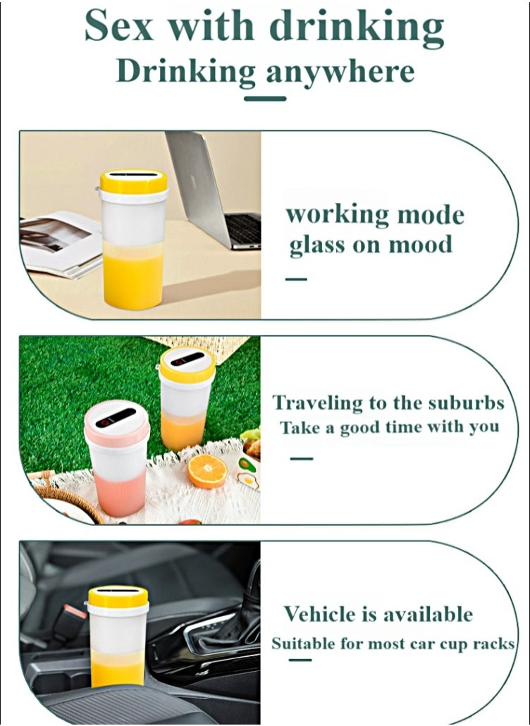 Healife Convenient electric fruit juicer, multifunctional juicer shake slide personal blender, rechargeable mini blender, , with travel cover, suitable for home/kitchen/gym  - Image 4