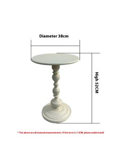 Y&D Vintage Style Bedside Small Round Table Balcony Small Coffee Table Living Room Table Small Coffee Tea Table For Living Room Bedroom Small Space Roman Column Round Table  - Image 2