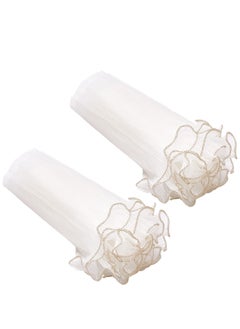 Y&D SYOSI 2 Pack Flower Wrapping Mesh Paper, Tulle Floral Bouquet Wrappers Dot Wrap Material Translucent Gift Package Paper Florist Packaging Supplies for Mother's Day Valentine's (450×28cm)  - Image 1