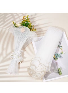 Y&D SYOSI 2 Pack Flower Wrapping Mesh Paper, Tulle Floral Bouquet Wrappers Dot Wrap Material Translucent Gift Package Paper Florist Packaging Supplies for Mother's Day Valentine's (450×28cm)  - Image 3