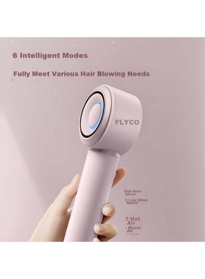 Flyco High-speed Hair Dryer, Gift For Women's Day, Home Use, Portable, Quick-drying, Negative Ion, Strong Airflow, Hair Protection Blower, Galaxy Star Ring Fh6371, Diamond Pink, National Subsidy - Image 3