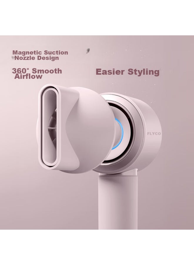 Flyco High-speed Hair Dryer, Gift For Women's Day, Home Use, Portable, Quick-drying, Negative Ion, Strong Airflow, Hair Protection Blower, Galaxy Star Ring Fh6371, Diamond Pink, National Subsidy - Image 5