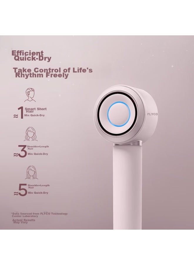 Flyco High-speed Hair Dryer, Gift For Women's Day, Home Use, Portable, Quick-drying, Negative Ion, Strong Airflow, Hair Protection Blower, Galaxy Star Ring Fh6371, Diamond Pink, National Subsidy - Image 1