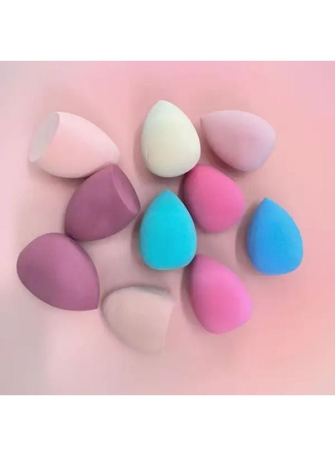 10 قطعة من الإسفنج المختلط بالألوان لمزج أساس المكياج للسائل والكريم والبودرة - Image 2