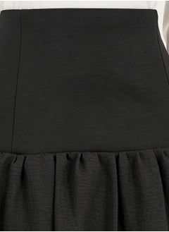 Styli High Rise Balloon Hem A-Line Midi Skirt  - Image 3