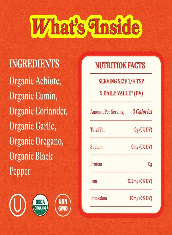 Loisa Seasoning, USDA Organic, Non-GMO, No-MSG, No Preservatives, No Artificial Coloring, No Artificial Flavors, 2.9oz (SALT-FREE Sazón Two Pack) - Image 2