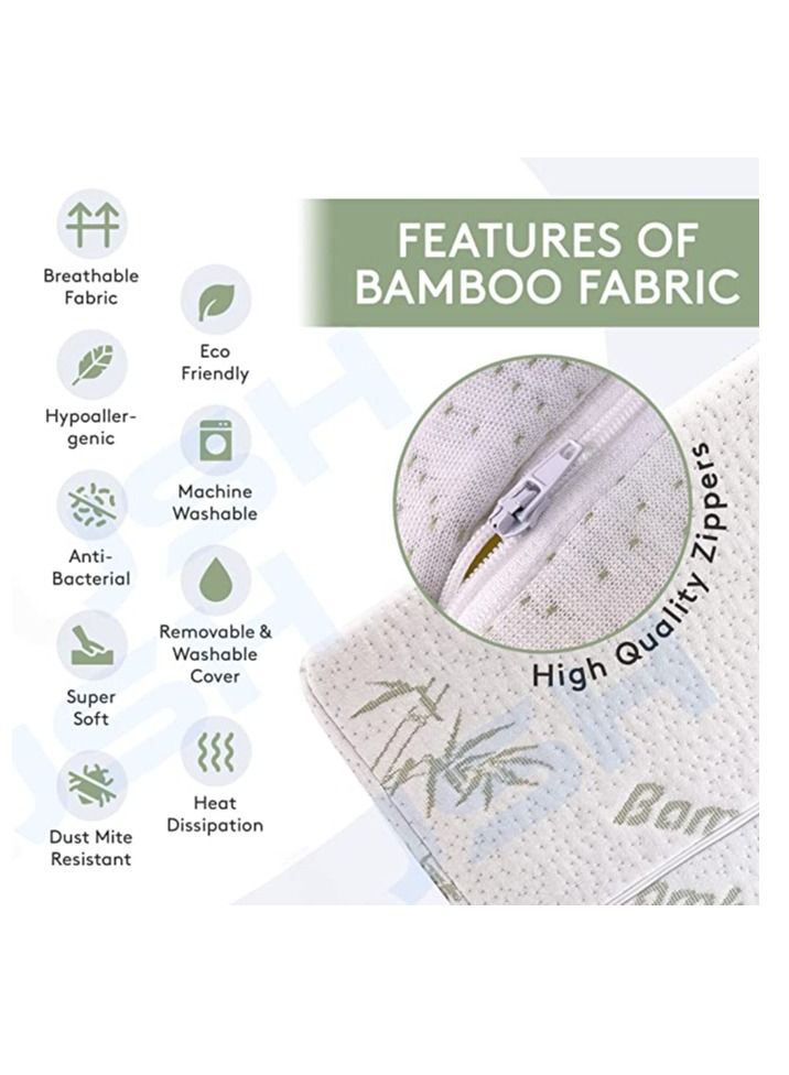 Plush Shredded Memory Foam Pillow for Sleeping Enjoy Relaxing Sleep Night after Night Includes an Hypoallergenic Bamboo Pillowcase. - Image 2