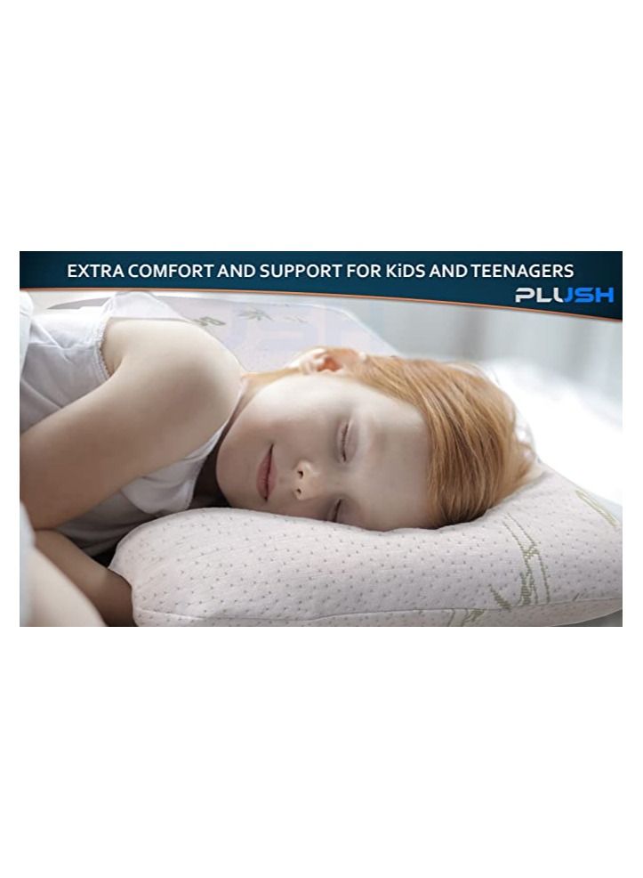 Plush Shredded Memory Foam Pillow for Sleeping Enjoy Relaxing Sleep Night after Night Includes an Hypoallergenic Bamboo Pillowcase. - Image 4